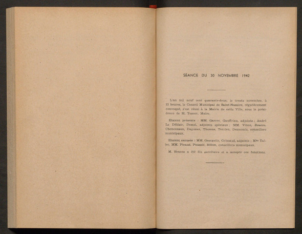 Séance du 30 novembre 1942 - pages 295-354