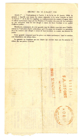 4 rue Aristide-Briand. - Maison d'habitation et magasin, étude de résiliation de bail entre M. et Mme. Zollet et Madame Marguerite Bruhier-Lanchard : acte notarié, deux garanties de dépôt.