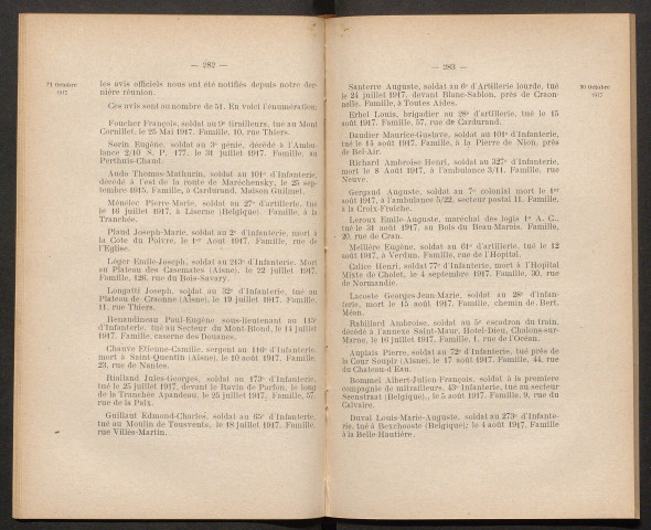 Séance extraordinaire du 30 octobre 1917 - pages 281-326