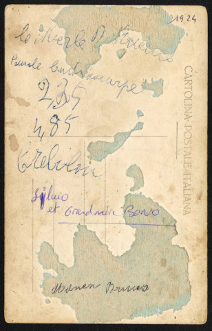 Silvio Rossetti, âgé de quelques mois avec sa grand-mère maternelle Bono : photographie.