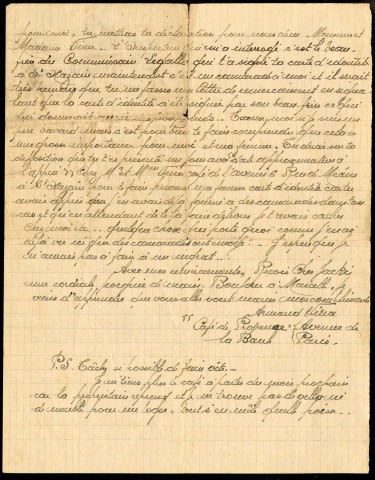 Libération, épuration : courrier d'Armand Vince à Auguste Geffray, dit « Jackie ».