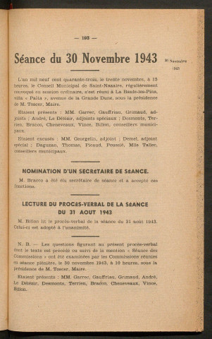 Séance du 30 novembre 1943 - pages 193-254
