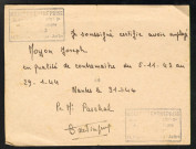Activité professionnelle : certificat de travail, délivré par Henri Geffray, directeur régional de "La Moderne entreprise", pour la période du 05/11/1943 au 29-01-1944.