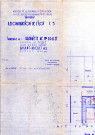 Ilot C3, rue du Bois-Savary et rue d'Anjou. - Immeubles et magasin, remembrement : correspondance sur le programme de reconstruction, d'économie et de clôture des opérations, plan de la propriété Zollet, titre de propriété.