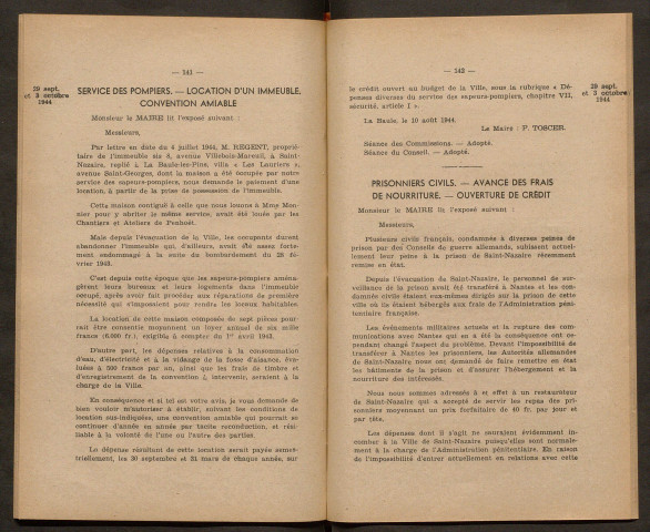 Séance du 3 octobre 1944 - pages 139-171