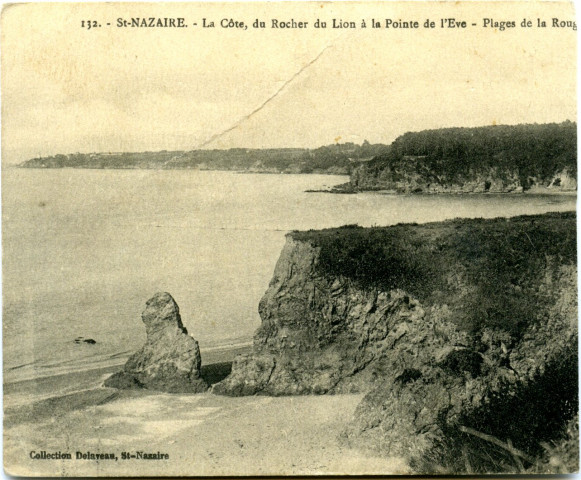 Saint-Nazaire. - La Côte, du Rocher du Lion à la Pointe de l'Eve - Plages de la Rougeole (N°132)