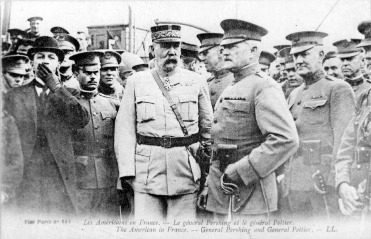 Le général Pershing et le général Peltier à Boulogne-sur-Mer le 13 juin 1917 - Archives municipales de Saint-Nazaire
