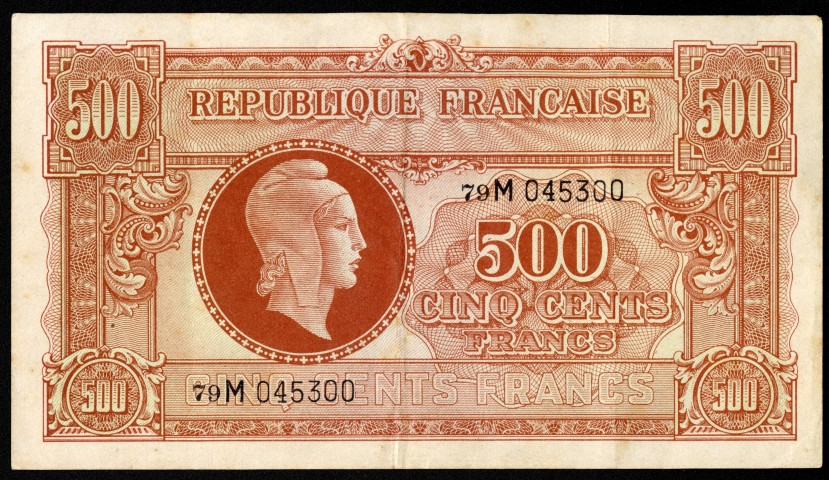 Un billet de 500 francs