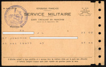 Titre de libération définitive du service militaire d'un réserviste classe 1941 matricule 44 15 877 du 20 mars 1964
