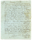 Lettre du capitaine de la compagnie de Donatien Delmas adressée à Monsieur Leroy prêtre aumônier de l'hôpital mixte de Cholet