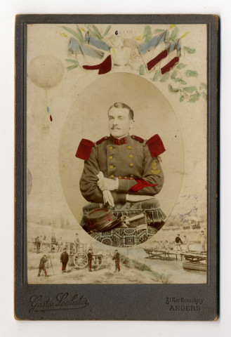 Portrait colorisé du soldat Constant / cliché Gaston Loubatier, Angers