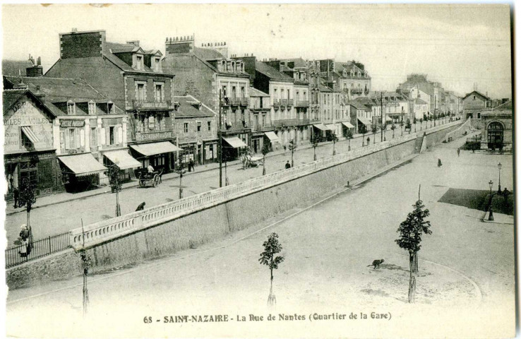 Saint-Nazaire. - La Rue de Nantes (Quartier de la Gare) (N°63)