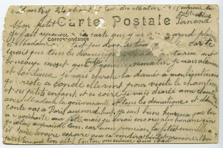 MONTRY (S.-et -M.) : Le château - Le Grand Escalier.