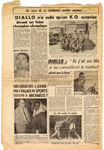 Éclair Sports, supplément sportif du samedi 15 et dimanche 16 juin 1963 consacré à la rencontre Diallo-Annex