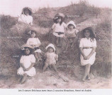 Les cinq soeurs Brichaux avec leurs deux cousins Binachon à Saint-Marc-sur-mer