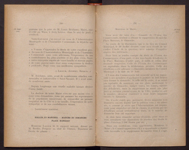 Séance ordinaire du 29 septembre 1919 - pages 289-382