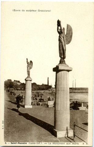 Saint-Nazaire. - Le Monument aux Morts (Oeuvre du sculteur Grazziana) (N°6)