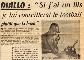 Extrait d' Éclair Sports, supplément sportif des 15 et 16 juin 1963 consacré à la rencontre Diallo-Annex - 119NUM/15 Collecion Souleymane Diallo