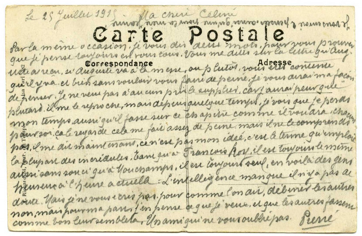 Guerre 1914-1915.- FONCQUEVILLERS (P.-de-C.) : Intérieur de l'église Ruinée par l'artillerie allemande. Interior of Church.