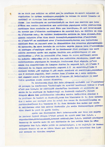 3eme Rencontre Médicale Nationale d'Etude pour le Sport pour Handicapés Physiques. Chevilly La Rue l'Haye les Roses (28-29 septembre 1974) .- Compte-rendu