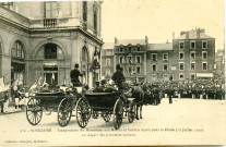 Saint-Nazaire. - Inauguration du Monument aux Marins et Soldats morts pour la Patrie (10 Juillet 1910) - Le départ des premières voitures (N°916)
