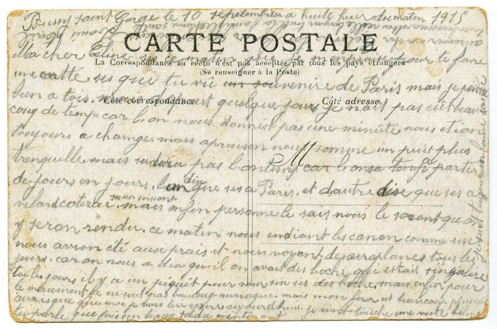 La Grande Guerre 1914-15.- HEBUTERNE (Pas-De-Calais) : le cimetière est enseveli sous les décombres de l'Eglise (N°5)