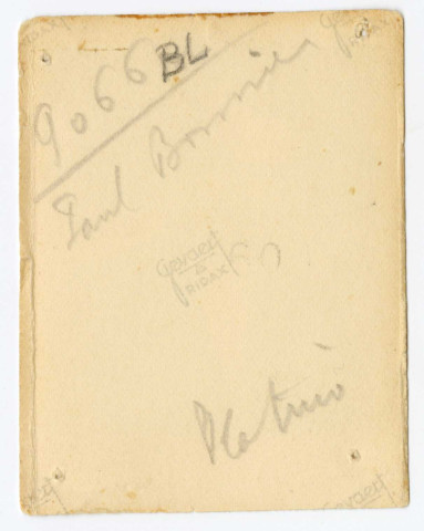 Portrait de Paul Bonnier : photographie