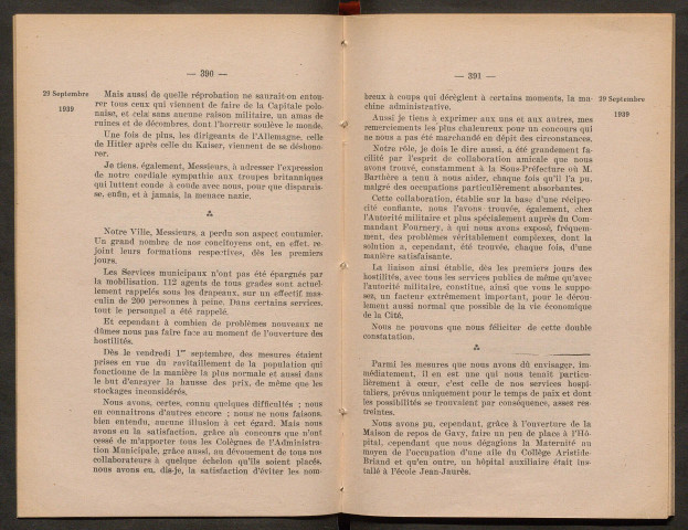 Séance du 29 septembre 1939 - pages 387-443