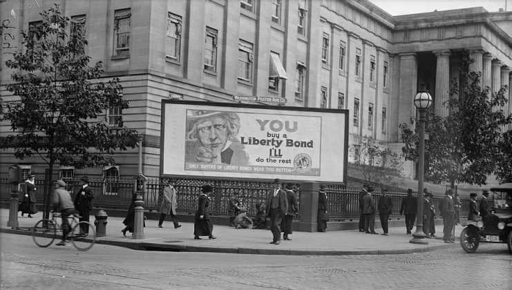 Affiche de propagande pour la vente de bonds de la Liberté, 1917 - Harris & Erwing photographie. Library of Congress, LC-DIG-hec-09714