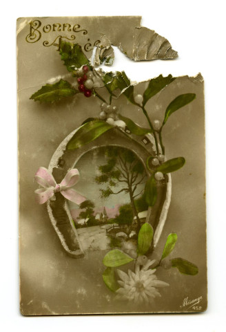 Carte de bonne année adressée à Joseph-Camille Foucaud par son amie Mary, 26 décembre 1914