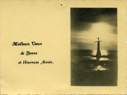 Carte de vœux de bonne année avec une photographie du monument américain