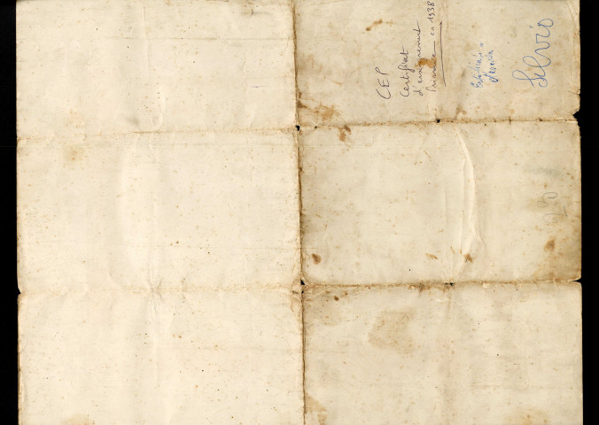 École : certificat d'enseignement primaire de Silvio Rossetti.