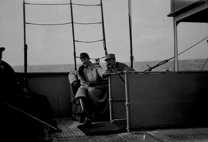 Voyage professionnel de Louis Brichaux en Angleterre à bord d'un navire de guerre anglais via Douvres