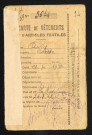 Seconde Guerre mondiale, pénurie : carte de vêtements et d'articles textile au nom de Colette David (épouse Frocrain).
