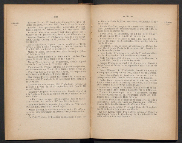 Séance du conseil municipal du 29 novembre 1915 - pages 197-267