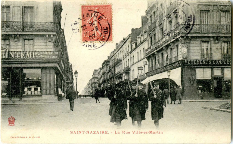 Saint-Nazaire. - La Rue Ville-es-Martin (N°80)