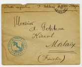 Enveloppe portant le cachet du Centre d'Armement Militaire des Bâtiments du Commerce de la Marine nationale oblitérée à Saint-Nazaire