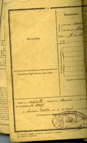 Archives personnelles du soldat Paul Noblet pendant la Première Guerre mondiale