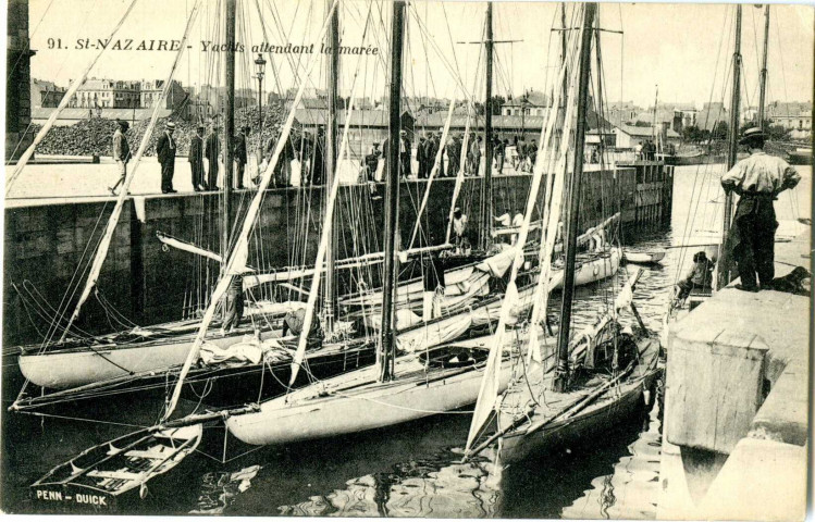 Saint-Nazaire. - Yachts attendant la marée (N°91)