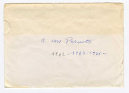 "à mes parents" 1942-1943-1944 : emballage de lettre
