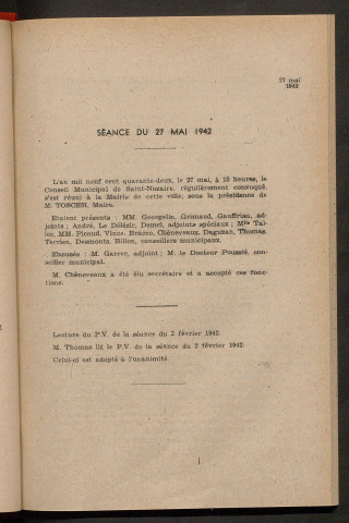 Séance du 27 mai 1942 - pages 127-234