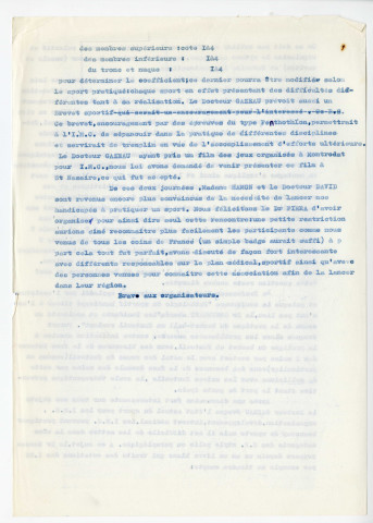 3eme Rencontre Médicale Nationale d'Etude pour le Sport pour Handicapés Physiques. Chevilly La Rue l'Haye les Roses (28-29 septembre 1974) .- Compte-rendu