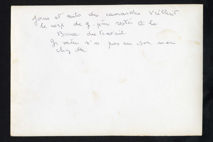 Gaston Georges veillé par ses collègues syndicalistes