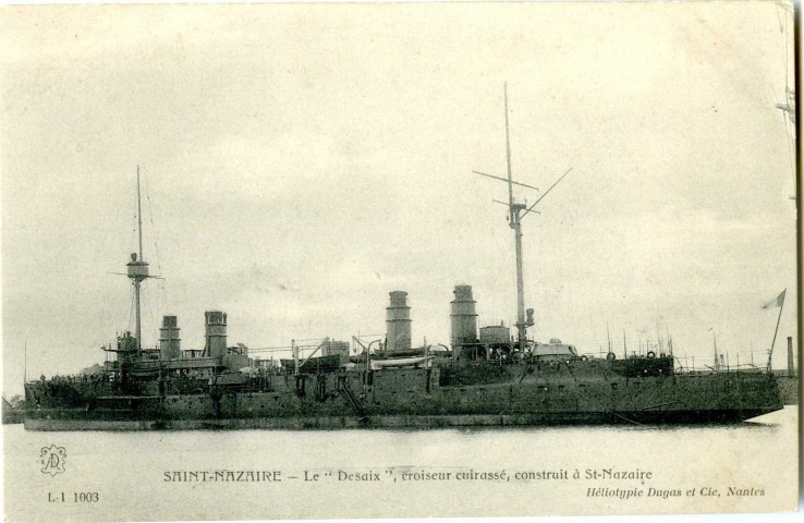 Saint-Nazaire. - Le "Desaix", croiseur cuirassé, construit à St-Nazaire (N°1003)