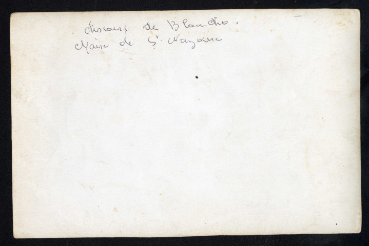 Discours de François Blancho, devant la gare