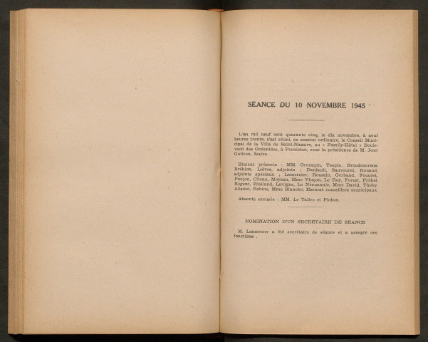 Séance du 10 novembre 1945 - pages 225-311