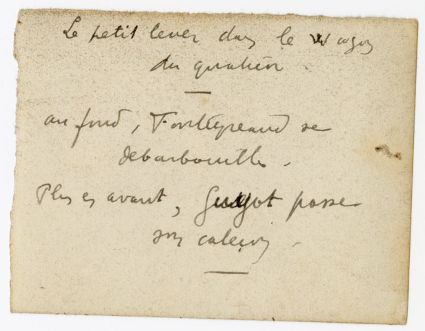 Vue d'hommes en chemises à l'intérieur d'un wagon sanitaire