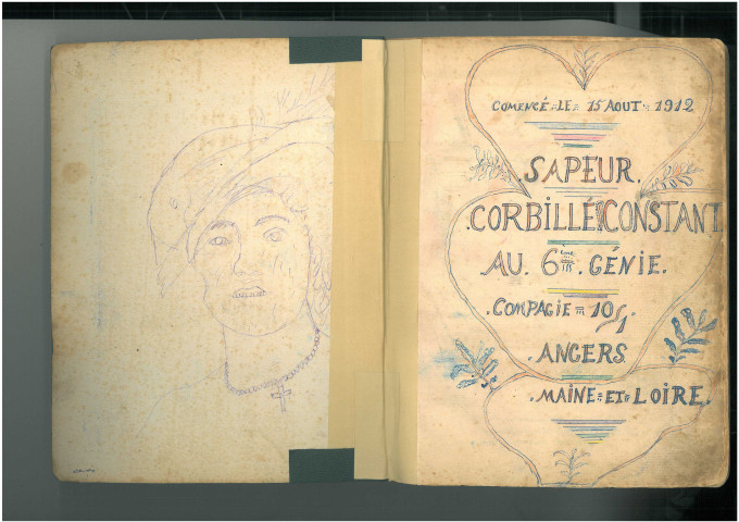 Carnet de chants du soldat Constant Corbillé