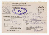 2 correspondances de la part de Pierre Zollet fils à ses parents 26 rue Littré à Nantes : carte postale