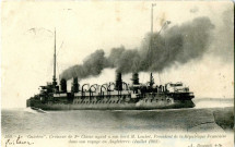 Saint-Nazaire. - Le "Guichen", Croiseur de 1re Classe ayant à son bord M. Loubet, Président de la République Française dans son voyage en Angleterre. (Juillet 1903). (N°559)